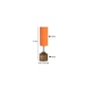 Josie Wood Table lamp with Orange cotton Shade