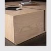 Glph Series Coffee Table Duly Polished On Natural Oak Veneer With Grooving In Black