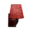 Devansh Solid Wood Electric Wall Light in Maroon Colour with Maroon Shade Count of 1 Light