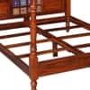 Rangrez Sheesham Wood King Size Non Storage Poster Bed in Honey Oak Finish