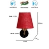 Devansh Metal Electric Wall Light in Black Colour with Maroon Shade Count of 1 Light