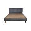 Checkered Engineered Wood Queen Size Non Storage Bed In Honey Oak Finish