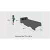 Batty Engineered Wood Non Storage Bed in Dark Grey Colour