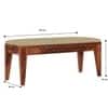 Mercury Solid Wood Bench in Honey