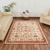 Multicolor Traditional Machine Made Polyester 4 X 6 Feet Carpet