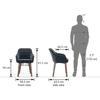 Rochelle Lounge Chair in Marengo Grey Velvet Colour