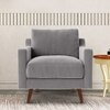 Reiti Velvet 1 Seater Sofa in Grey Colour