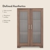Hubert Low Kitchen Display Cabinet in Warm Walnut Finish