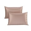 Stoa Paris Satin Pillow Covers,  Premium Plain Pillow Cover Set of 2, 68L x 45W cms - Champagne