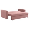 Melano 3 Seater Pull Out Sofa cum Bed  in Pink Colour