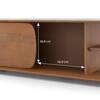 Nami Solid Wood And Banswara Marble TV Cabinet In White Oak Finish