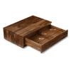 Vector Rectangular Solid Wood Coffee Table In Teak Finish