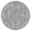 Neulooms Handloom Knotted Reversible Flatweave Round Rug Olive Green or Ivory 7ft