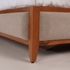 Kingsley Fabric Queen  Size Bed With Hydraulic Storage (Textured Beige Colour)