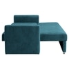 Alfon 2 Seater Velvet Pull Out Sofa Cum Bed with Storage In T Blue