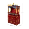 D'Dass Multi Color Mdf and Sheesham Wooden Temple With Cabinet For Pooja