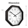 Octagon Wooden Wall Clock with Contemporary Numeric Dial
