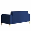 Veniza Velvet 2 Seater Sofa In Navy Blue Colour
