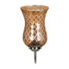 Devansh Steel Electric Wall Light in Steel Colour with Lavender Shade Count of 1 Light