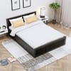 Hexa Engineered Wood Modern Queen Bed With Headboard With Storage In Flower Wenge