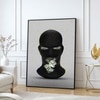 The Castle Decor Money Mask Abstract Wall Art Framed Painting 20x30 Inch