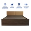 Satya Engineered Wood Queen  Size Bed With Box Storage (Walnut Finish)