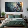 The Castle Decor Krishna Ji Wall Painting Wooden Framed 27x48 Inch (Style 13)