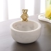 Marble Nut candy Bowl Brass Teddy embedded
