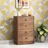 Ben Engineered Wood Chest of 4 Drawers in Classic Walnut Finish