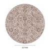Neulooms Handloom Knotted Reversible Flatweave Round Rug Chocolate Brown or Ivory 10ft