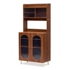Stellar Multipurpose Storage Cabinet (Medium Size with Upper Storage, Teak Brown)