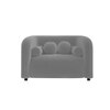 Homro Velvet 1 Seater Sofa in Grey Colour