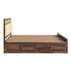 Shambhu Sheesham Wood Queen Size Bed In Provincial Teak Finish With Hydraulic Storage (60 x 78 inches)