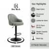 Doe Buck Faux Leather Adjustable Bar Stool in Sage Green Colour