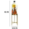 Vividis Metal and Glass Electric Floor Lamp in White Colour