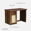 Sheesham Wood Study Table In Provincial Teak Finish