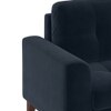 Verona Luxe 1 Seater Fabric Sofa in Sea Port Blue Velvet Colour