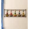 Desert Art Metal Handpainted Five Sardar Wall Hanging in Multicolour