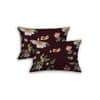 Roman Brown Abstract 180 TC Cotton Double Size Bedsheet with 2 Pillow Covers