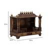 D'Dass Copper Sheesham and Mdf Wooden Temple For Pooja In Home and Office