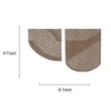 Abstract Handmade Natural Wool Wall Art Beige Textured 2 Panel Set 4 x 6 Feet