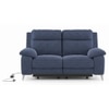 Emila Fabric Two Seater Motorized Recliner in Blue Colour