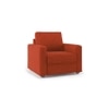 Apollo Compact 1 Seater Fabric Sofa in Lava Colour