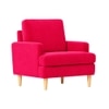Oliver Boucle Fabric Lounge Chair in Red Colour
