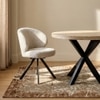Cotton Vershe Dining Chair with Metal