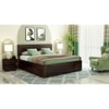 Esra Sheesham Wood King Size Bed Box Storage Walnut Finish (72 x 78 inches)