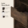 Satsuki Solid Wood Bar Cabinet (White & Walnut Finish)
