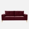 Nency Velvet 3 seater Sofa Maroon