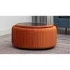 Loofy Ottoman with Strage Color in Orange