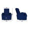 Carrera Fabric One Seater Manual Recliner in Blue Colour